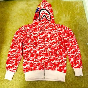 Pink bape hoodie